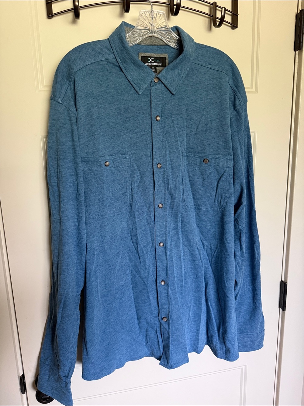 XC Flex Blue Heather Button-Up Shirt